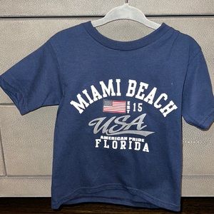BOYS SHORT SLEEVE T-SHIRT MIAMI BEACH FLORIDA